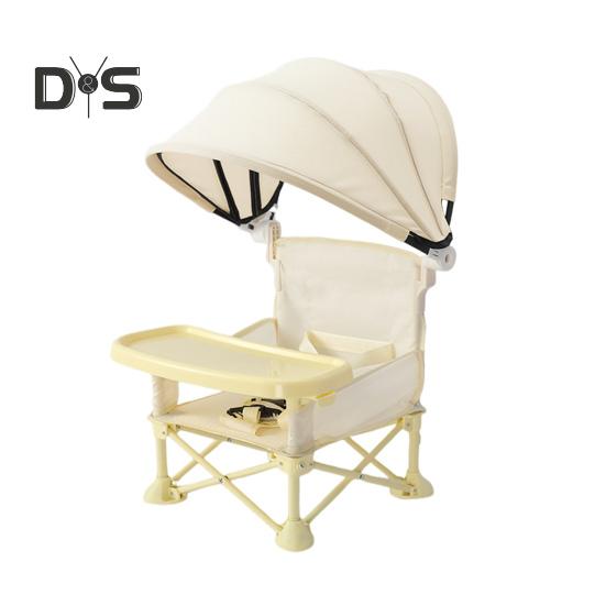 Kaasaskantav beebi söögitool, kokkupandav väikelapse matkatool, söögitool, reguleeritav turvavöö, multifunktsionaalne kõrgendustool eemaldatava kandikuga ja