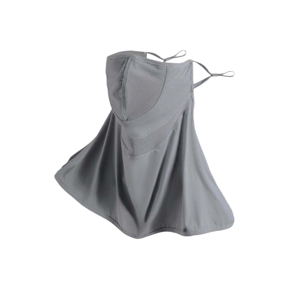 Ice Silk Neck Sunscreen Mask Thin Breathable Sunshade Mask Face Sun Protection  Seaside Vacation