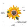 New diamond-encrusted sunflower brooch high-end sense light luxury fashion versatile high-end pin brooch accessories