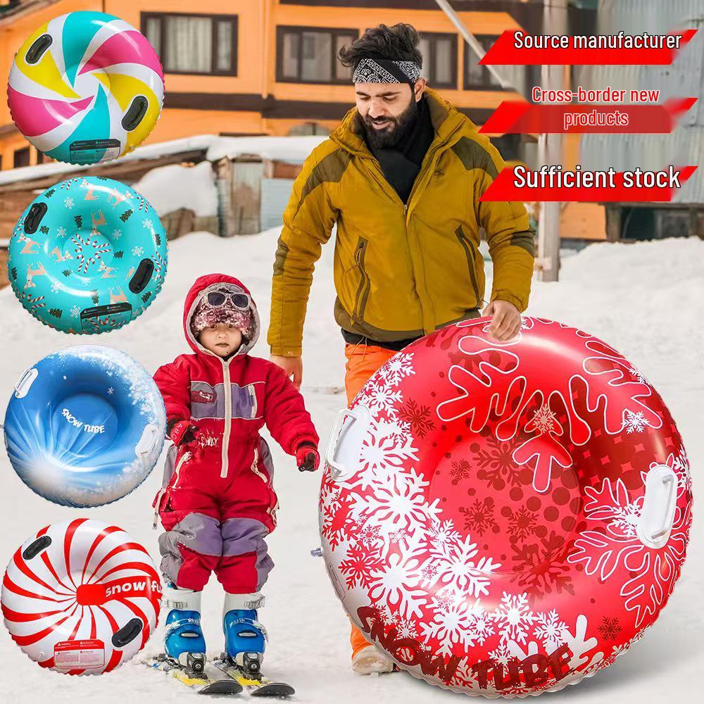 Inflatable Cold-Resistant Snow Tube for Kids - Anti-Rollover Design