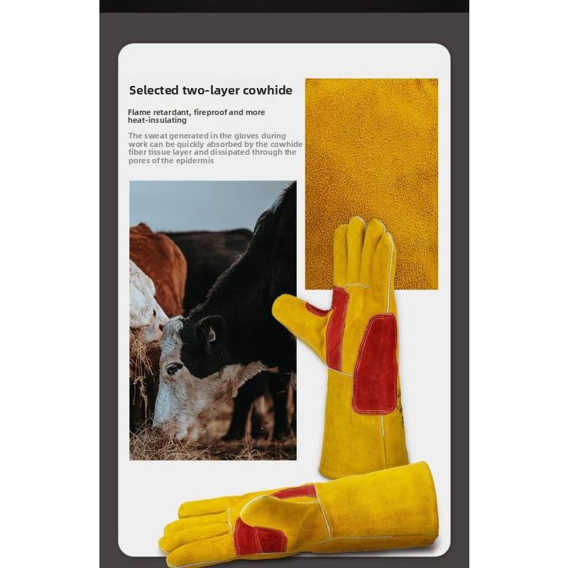 Cowhide welding gloves 789 non-slipabrasion resistant heat-resistant high temperature handling machinery maintenance labor protection gloves