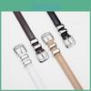 Stylish Narrow Waist Belt For Women Featuring A Beautiful Silver Buckle In Various Colors