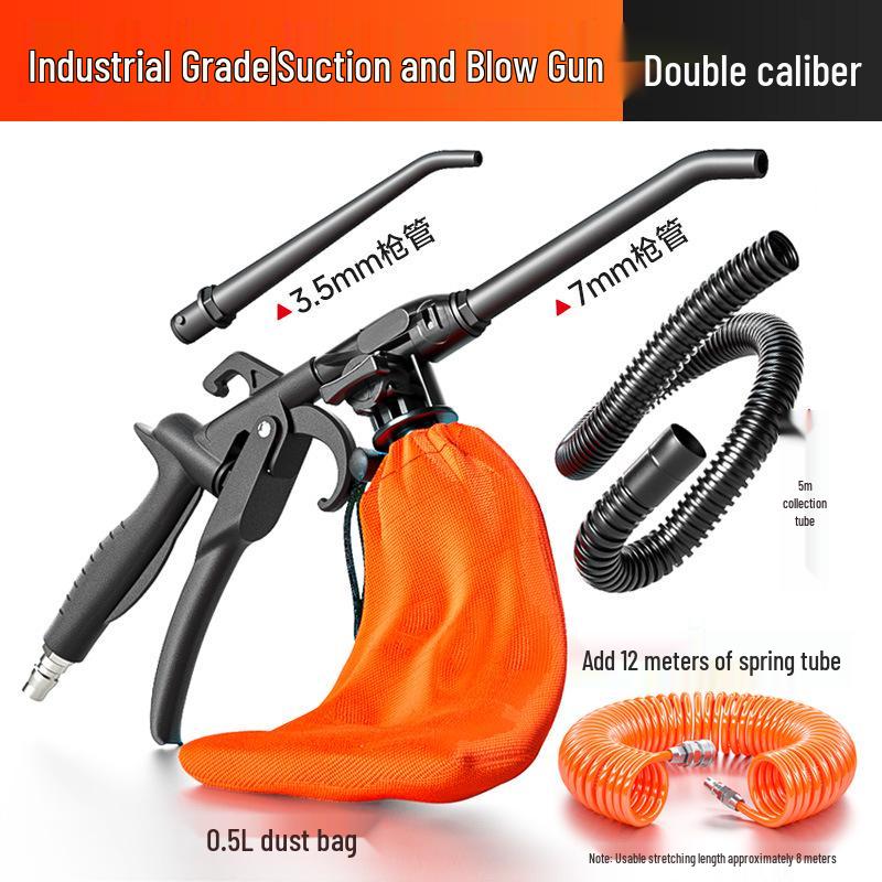 Dual-Purpose Pneumatic Vacuum and Blow Gun Air Pump Cleaner