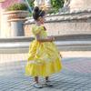 Princess Dress for Belle Kids and the Dress Luxurious Kids Yellow Stage Fancy Present [TYHTYM] Kids, Dress, (Beauty Beast-style + Tiara, Etc.),