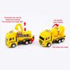 4 Pack Pull Back Cars, Friction Powered Toy Vehicles Construction Set - Dump Truck Crane for Toddlers Boys Girls Gift