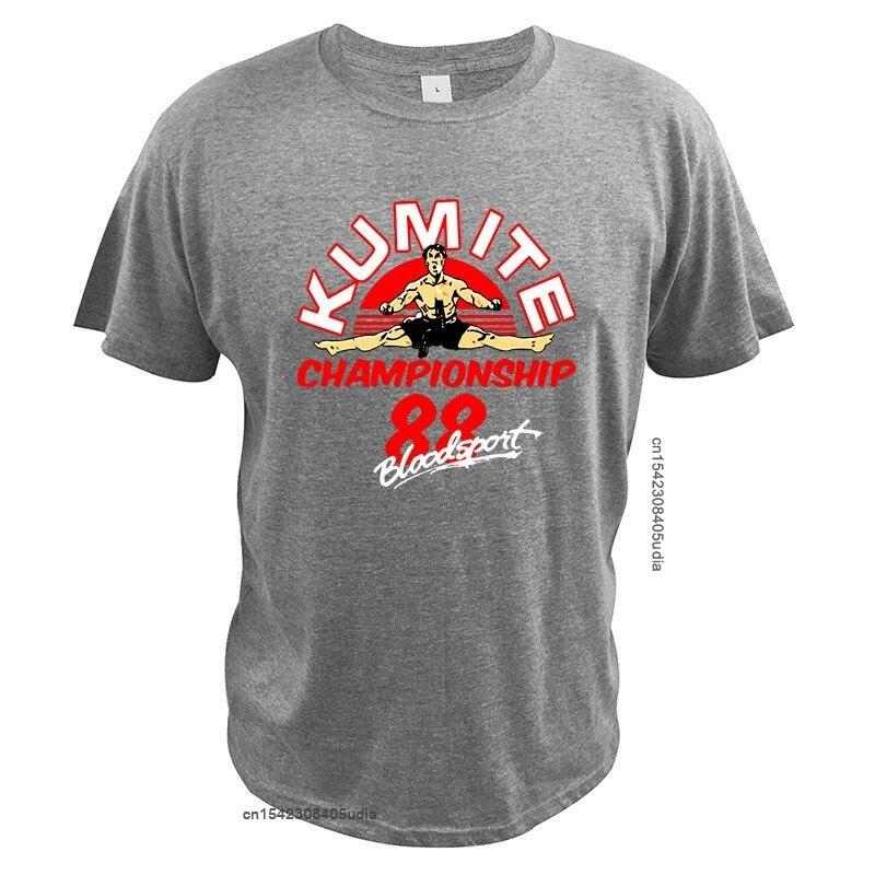 Bloodsport Movie Poster Jean Claude Van Damme T Shirt Kumite Championship Shirt Cotton Breathable Eu Size Tee Tops