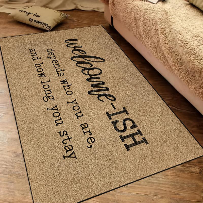 Imitation Coconut Fiber Non-Slip Doormat - Cuttable for Outdoor/Bathroom Use