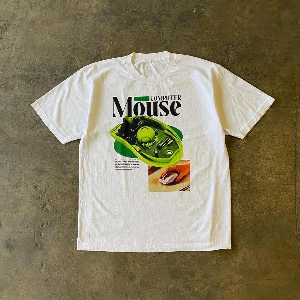 Vintage T-shirt Classic Tigereye Letter Pattern Printed Men's Women's Gothic Extra Large Top Korean Fashion Streetwear Tees