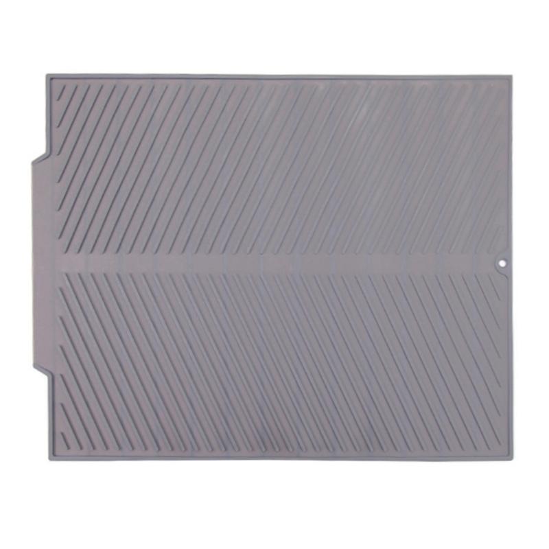 Heat Resistant Sink Drain Mat for Kitchen Use Flexible Silicone Dishes Fruits Drainer Foldable Utensils Drying Pad