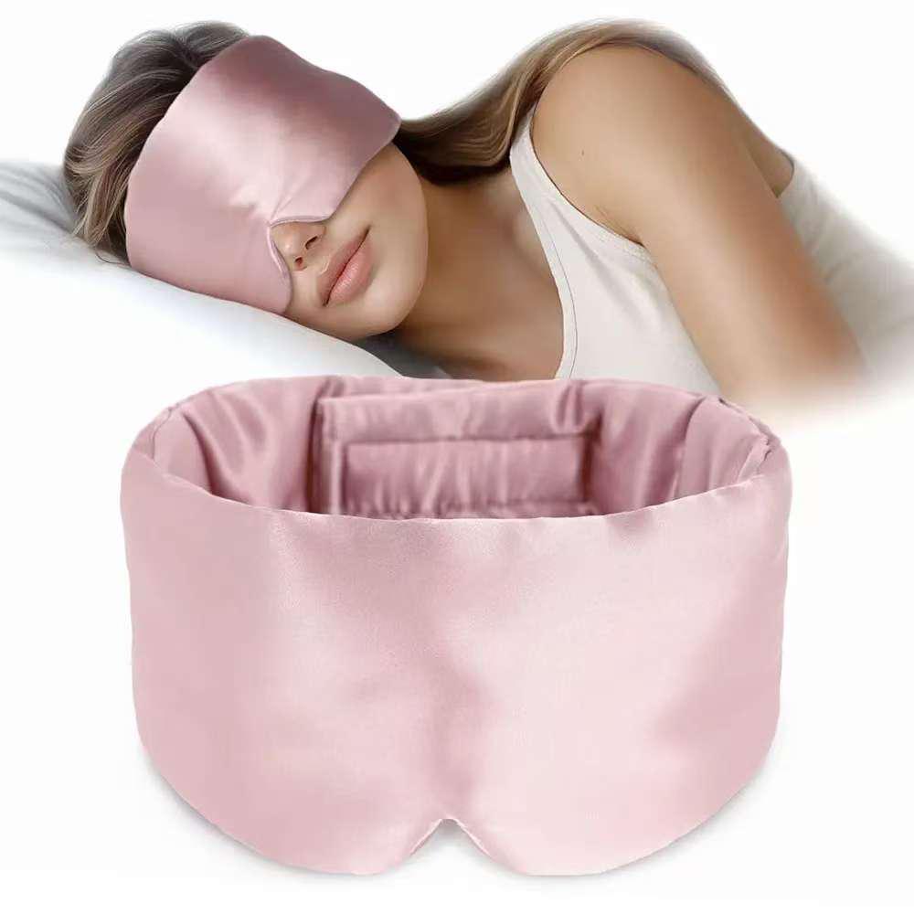 Soft, Skin-Friendly Silk Eye Mask - Full Coverage, Light Blocking, Comfortable Fit