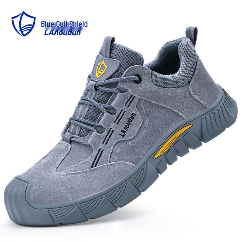 Lan Ou Dun Men's Steel Toe Puncture-Resistant Safety Work Shoes D0266N