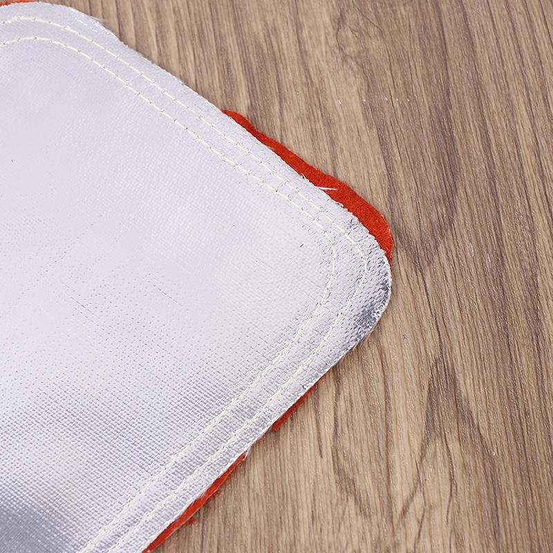 Tampă de mână pentru sudare din spate aluminizată Tampă de mănuși ignifugă pentru sudor cuptor de topire a metalelor sudare cazan industrial de camping