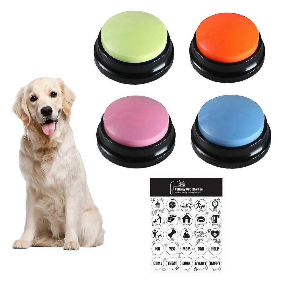 4 Packs Voice Recording Button Recordable Dog Talking Buttons Set