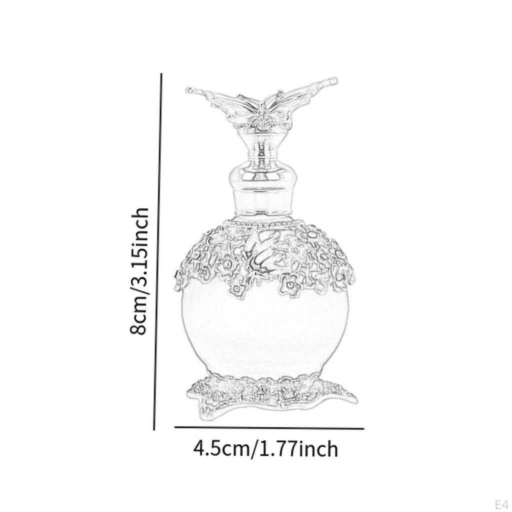 Glass Perfume Bottle 25ml Leakproof Portable Multiuse Essential Oil for Travel Empty Dripping