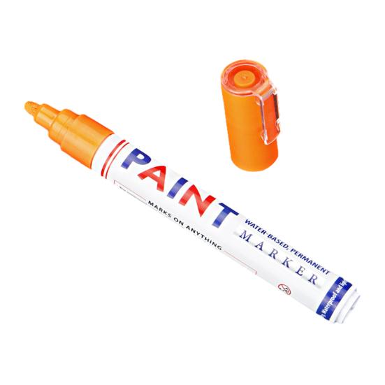 

Tombstone Marker Pen Waterproof Headstone Marker for Restoring Faded Inscriptions Metallic Finish Precision Tip Tombstone Engraving Highlight Pen оранжевый