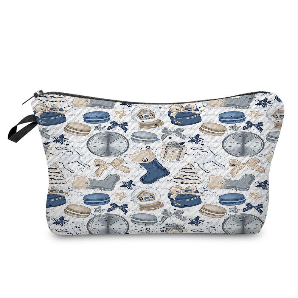 Women Snowman Print Cosmetic Bag Toiletries Organize Travel Storage Case 6766