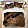 1PC Music, guitar Theme Bedding Quilt Set Quilt Cover Pillowcase Home Decoration Birthday Gift (1 * duvet cover + 2 * pillowcase, without core)