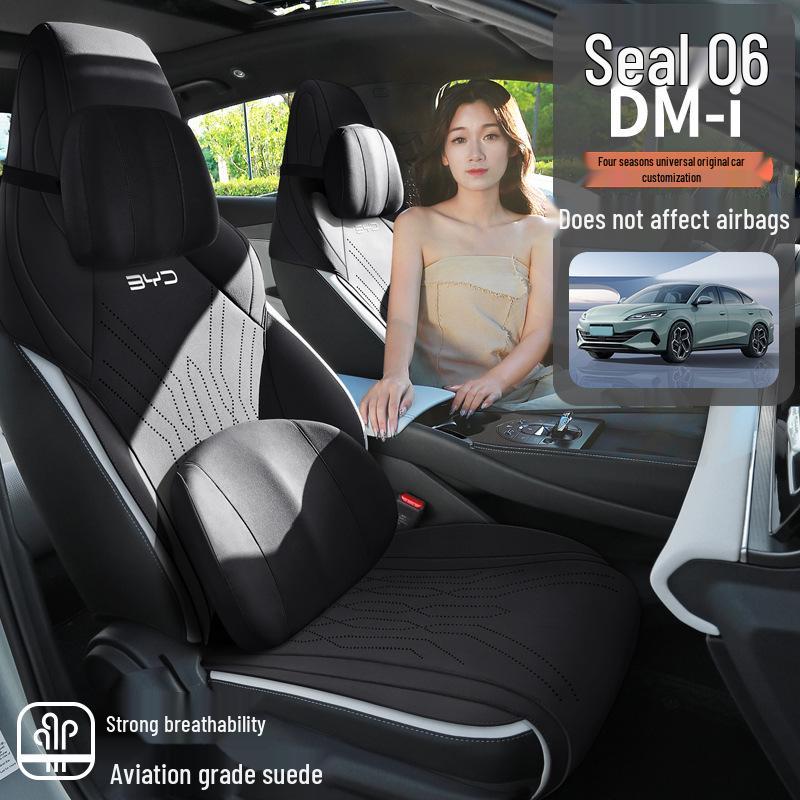 BYD Seal 06 DM-i Car Seat Cushion: Breathable, Non-slip, Flocking, Universal Fit for All Seasons