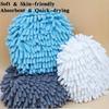 6pcs Chenille Hand Towels, Ultra Soft Quick Dry Absorbent Round Kitchen Bathroom Hand Towels,Cute Decorative Hanging Towel Balls for Home,Travel,Gifts