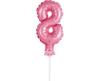 Foil Balloon for Cake Number 8 Pink 1pc