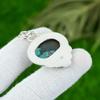 Natural Tibetan Turquoise Gemstone Jewelry 925 Sterling Silver Pendant For Girls