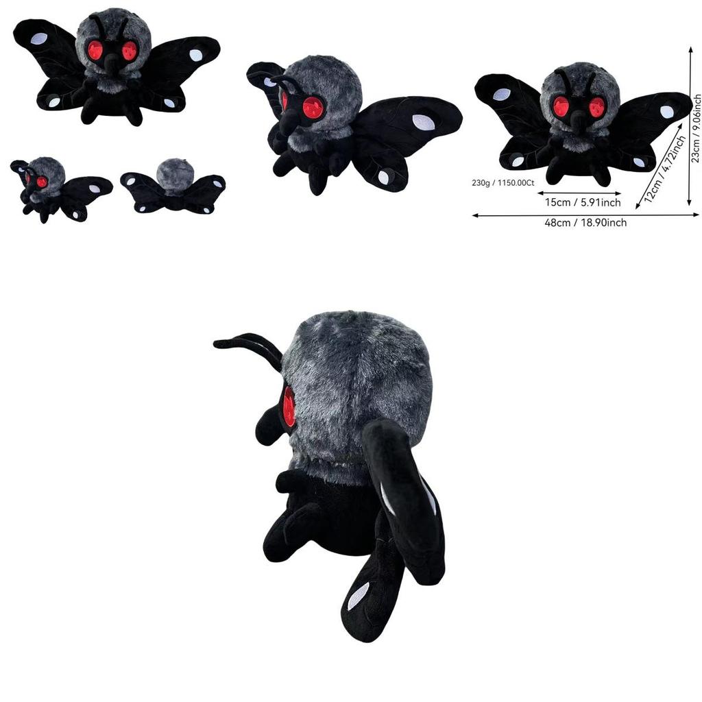 Mothman Plush Toy Adorable Mysterious Creature With Soft Crystal Velvet Material 23cm