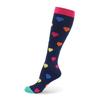 Compression Women Men Stockings Popular Love Pattern Stripe Lattice Star Compress Socks Running Sports Elastic Pressure