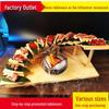 Artistic Wooden Tiered Platter for Sushi, Barbecue, and Hot Pot - Creative Restaurant Tableware Dish Plates