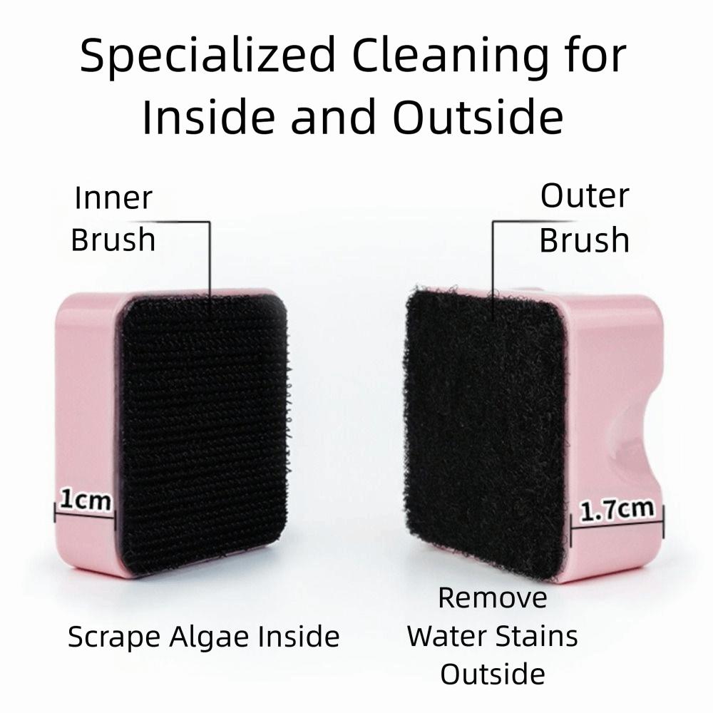 Mini Magnetic Aquarium Cleaner Efficient No Scratch Aquarium Cleaning Brush Double-Sided Glass Scrubber Glass Cleaning