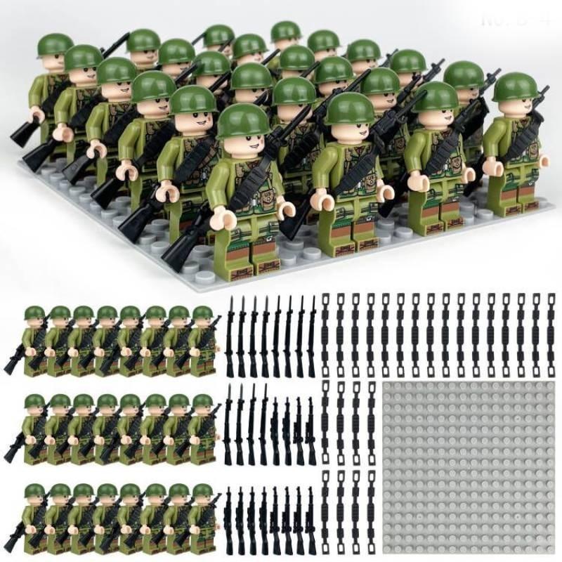 Small Particle Soldier Building Blocks Durable Abs Plastic Construction