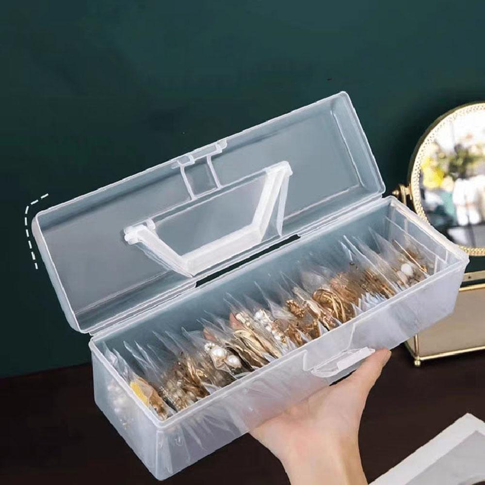 Large Capacity Plastic Storage Box With Handle Portable Clear Jewelry Case Art Toolbox Multipurpose Transparent Carrying Cases