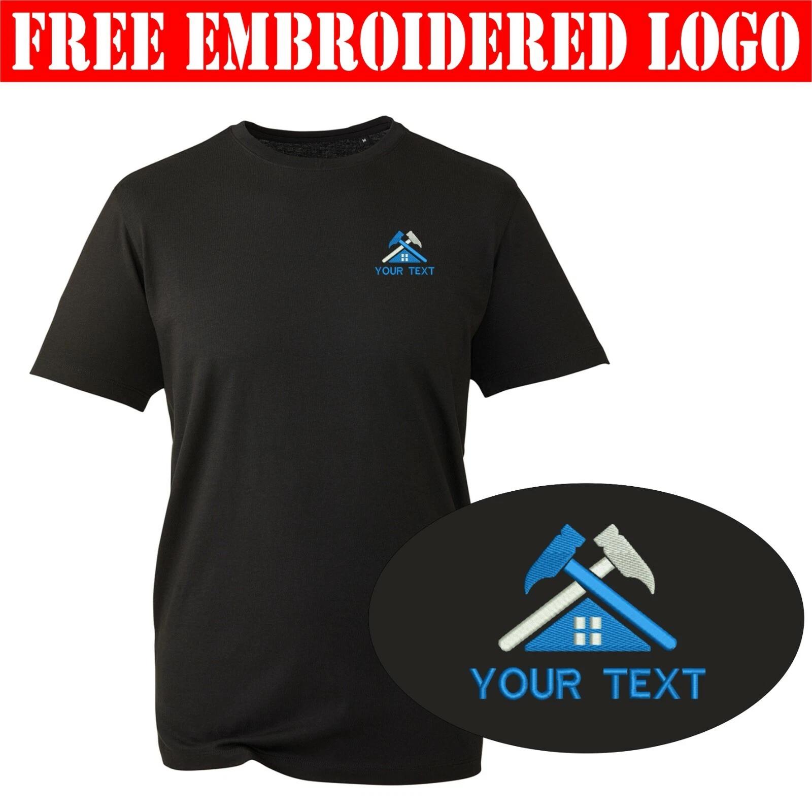 Personalised Embroidered Your Text Builder T-Shirt, Construction Workwear Top M