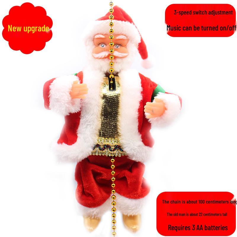 European Christmas Climbing Santa Electric Toy and Decoration
