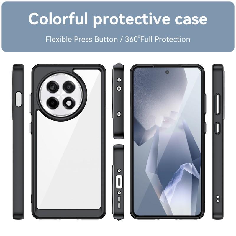 For OnePlus Ace 5 5G/OnePlus Ace 5 Pro 5G Phone Case WANLONFENG XC Series TPU Acrylic Cover with Tempered Glass (Big Lens Hole)