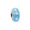 Blue Flower Sea Glass Bead Unisex Jewelry 791666