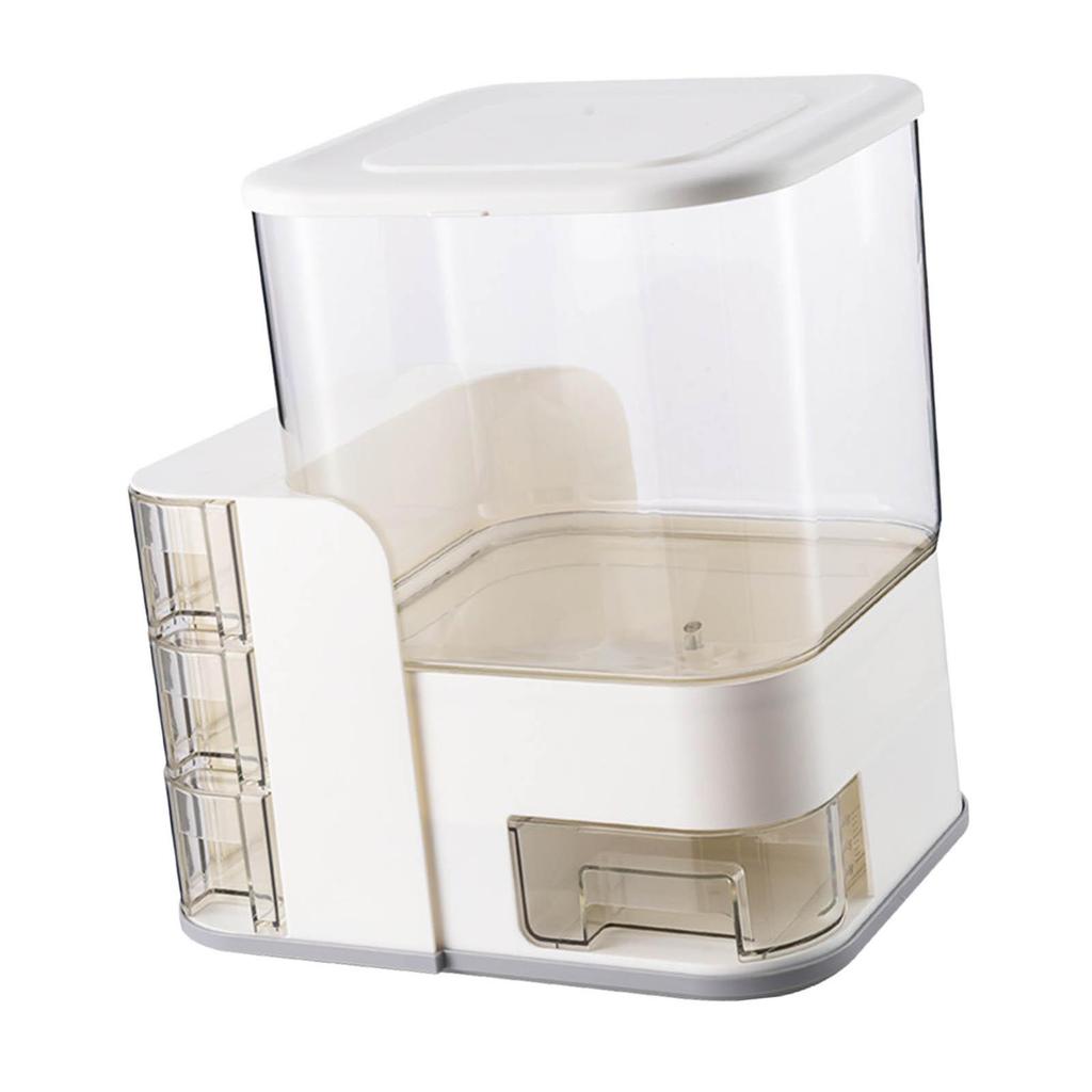 Storage Container Bucket Easy Control Rice Dispenser Dry Food for Home Kitchen