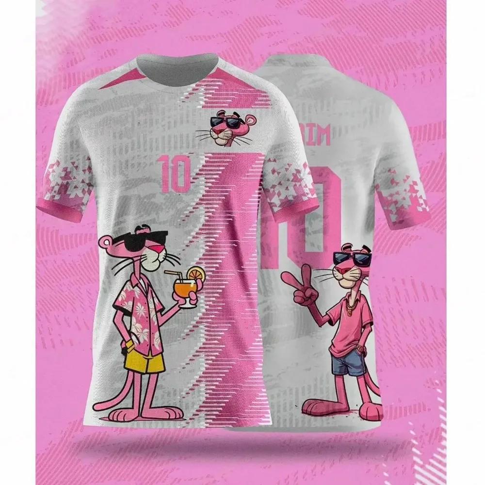 The New Arriavl The Pink Panthers Summer Football Special Commemorative Edition Design Edition Men Kids Jersey Women T-shirt Top