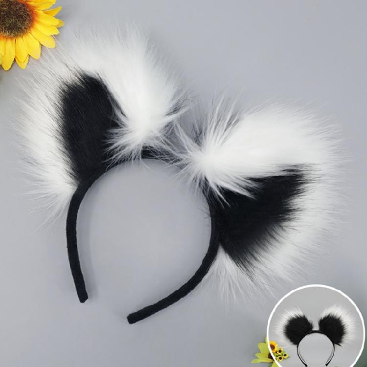 Cartoon Raccoon Ear Hairband/ Tail Adult Unisex Halloween Party Headband Costume