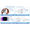 4 In 2 Multi Charging Cable for Apple Watch Charger USB C Cable Tra Vel Charger Compatible with iPhone 15 14 13 iWatch Series