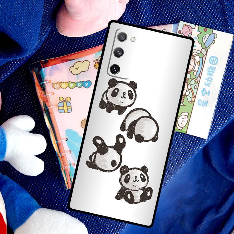 Cartoon Panda Case For Samsung Galaxy S26 Ultra S25 S24 S23 S22 S21 S10 Plus S20 FE S25 Ultra Cover Funda