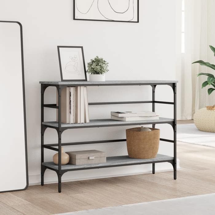 VidaXL Table console sonoma gris 100x32x75 cm bois d'ingénierie 839051