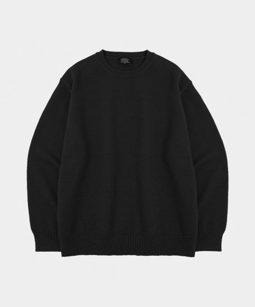 LETTERCOMO Essential Daily Round Knit Black