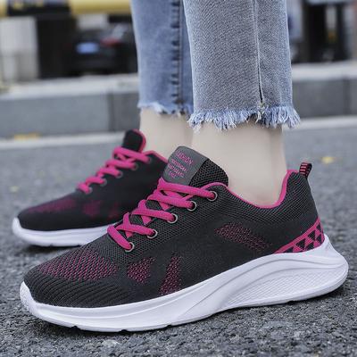 Women's Casual Sports Shoes Fashion Female Soft Bottom Sneakers Breathable Mesh Running Shoes Leisure Light Flats Shoes