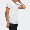 adidas T Shirts Men's White Crew Neck Moderate Straight Fit GL0446