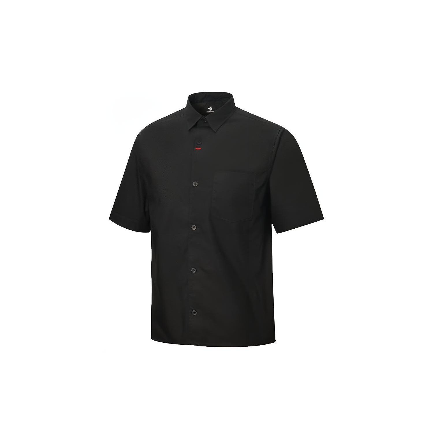 Converse Short Sleeve Pocket Shirt Asia Sizing Black Men s 10021416-001 S