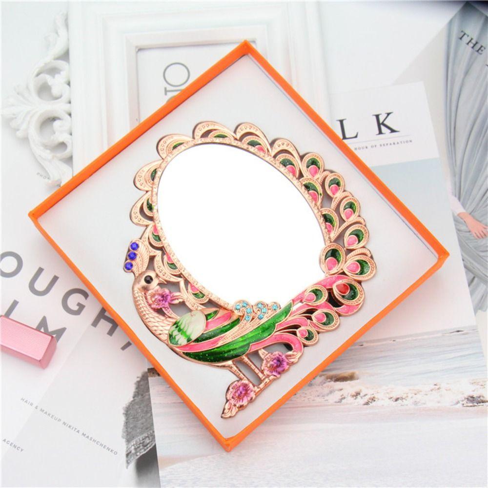 

Metal Small Mirror Vintage Beauty Mirror Colorful Makeup Mirror Bedroom 02