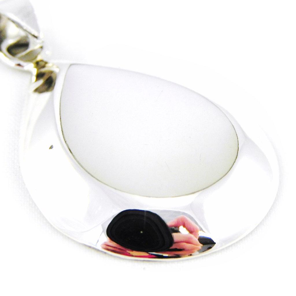 Les Trésors De Lily [H2545] - Colgante artesanal de plata 'Wisdom' nácar plateado - 26x22 mm