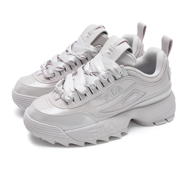 Fila Disruptor 2 Retro Series Fashion Versatile Simple Comfortable Sports Low-Top Lifestyle Casual Shoes Women Sneaker Light-Gray F12W522163FGL