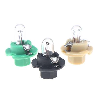 2Pcs T5 Bulb Lamps For Car Dashboards Instrument 12V 1.2W 1.5W 2W Black/Green/Yellow Base Instrument Indicator Bulbs