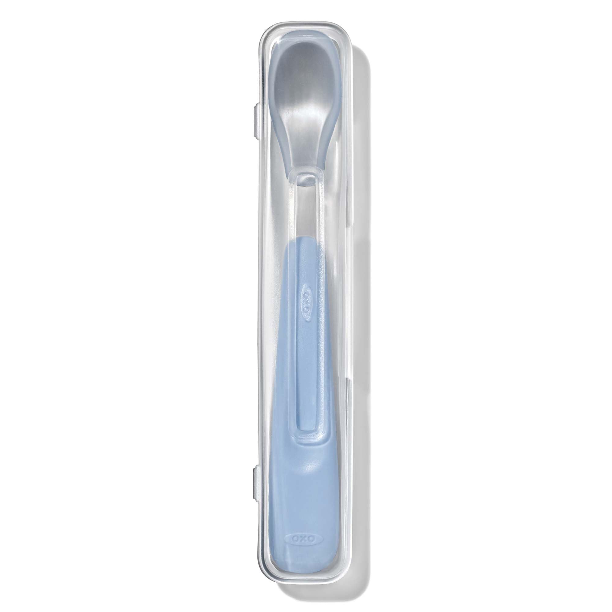 

OXO Tot Feeding Spoon with Dusk Dishwasher Baby 61165300 Case, Silicone, Safe, Food,